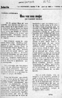 Una vez una mujer  [artículo] Apir.