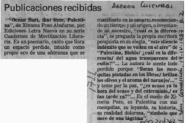 Publicaciones recibidas  [artículo].