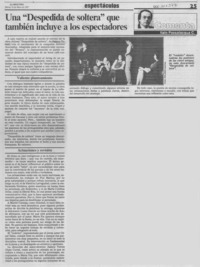 Una "Despedida de soltera" que también incluye a los espectadores