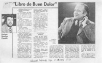 "Libro de buen dolor"  [artículo] Enrique Ramírez Capello.
