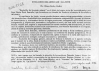 Evolución del lenguaje galante