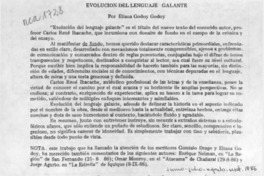 Evolución del lenguaje galante