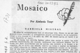 Mosaico  [artículo] Abelardo Troy.