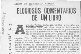 Elogiosos comentarios de un libro  [artículo] Play boy.