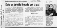 Exito en tertulia literaria por la paz  [artículo].