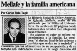 Mellafe y la familia americana  [artículo] Carlos Ruiz Tagle.