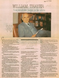 William Thayer sacándole jugo a la vida