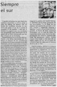 Siempre el sur