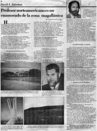 David A. Petreman, profesor norteamericano es un enamorado de la zona magallánica