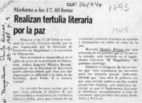 Realizan tertulia literaria por la paz  [artículo].