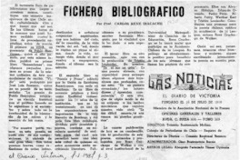 Fichero bibliográfico  [artículo] Carlos René Ibacache.
