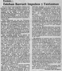 Esteban Barruel, "Impulsos y fantasmas"