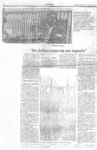 "Me defino como un ser espurio"