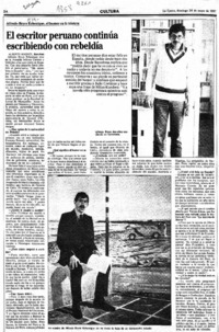 El escritor peruano continúa escribiendo con rebeldía  [artículo] Alberto Magnet.