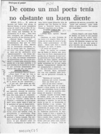 De como un mal poeta tenía no obstante un buen diente  [artículo] R. L.