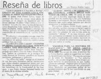 Reseña de libros  [artículo] Marino Muñoz Lagos.