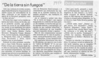 "De la tierra sin fuegos"  [artículo] Cronos.