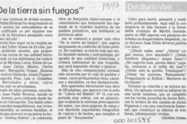 "De la tierra sin fuegos"  [artículo] Cronos.