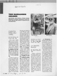 Tres narradores chilenos  [artículo] Ana María Larraín.