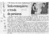 Sado-masoquismo a través de persianas  [artículo].