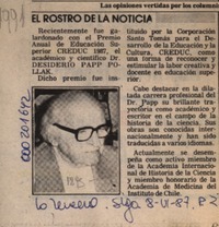 El Rostro de la noticia  [artículo].