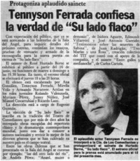 Tennyson Ferrada confiesa la verdad de "Su lado flaco"