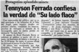 Tennyson Ferrada confiesa la verdad de "Su lado flaco"