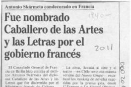 Fue nombrado Caballero de las Artes y las Letras por el gobierno francés  [artículo].