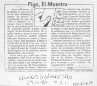 Piga, el maestro  [artículo] Filebo.