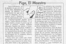 Piga, el maestro  [artículo] Filebo.