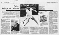 Sobre relajación mental  [artículo] Carmen Ortúzar.