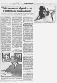 Juan de Rosa Ventura, "Quiero conmover al público con el problema de la drogadicción"  [artículo].
