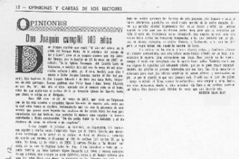 Don Joaquín cumplió cien años