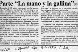 Parte "La mano y la gallina"  [artículo].