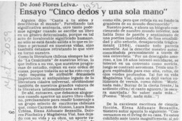 Cinco escritoras chilenas  [artículo] Miguel Angel Díaz.