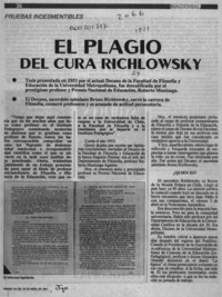 El Plagio del cura Richlowsky  [artículo].