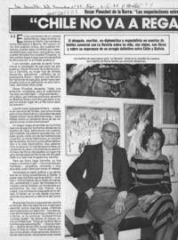 "Chile no va a regalar nada a Bolivia"  [artículo] Carmen Jaureguiberry.