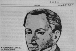 Portales centinela atrevido y clarividente  [artículo] Alfredo Alcaíno Barros.