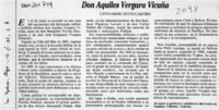 Don Aquiles Vergara Vicuña  [artículo] Leonardo Jeffs Castro.