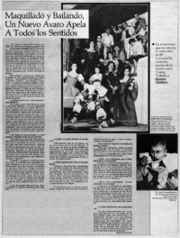 Maquillado y bailando un nuevo avaro apela a todos los sentidos