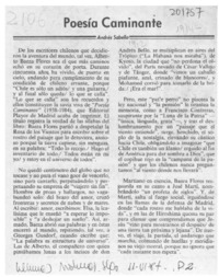 Poesía caminante  [artículo] Andrés Sabella.