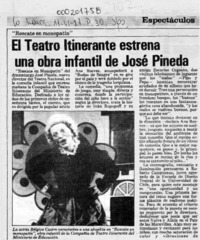 El Teatro Itinerante estrena una obra infantil de José Pineda  [artículo].