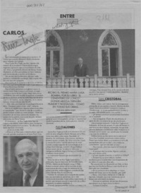 Entre usted y yo, Carlos Ruiz Tagle  [artículo] Ana María Egert.