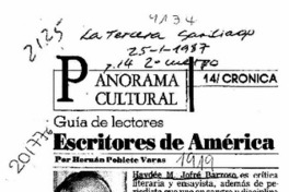 Escritores de América  [artículo] Hernán Poblete Varas.