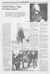 Patricio Manns, "Hago de tripas corazón"  [artículo] Patricio Ovando.