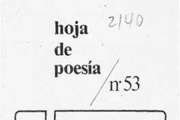 Hoja de Poesía no. 53  [artículo] Angel.