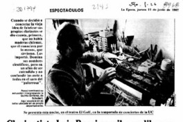 Clarinetista Luis Rossi escribe un libro y fabrica sus propios instrumentos  [artículo] Patricio Ovando.