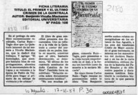El Primer y el último crimen de la Quintrala  [artículo].