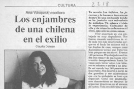 Los enjambres de una chilena en el exilio  [artículo] Claudia Donoso.