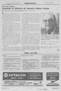 Cuentan la historia de nuestro sabor criollo